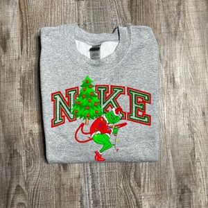 Nike grinch embroidered sweatshirt, crewneck